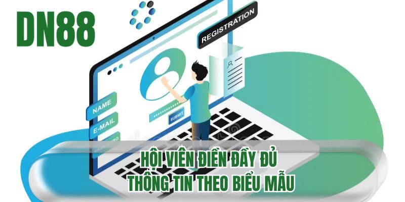 Hội viên điền đầy đủ thông tin theo biểu mẫu